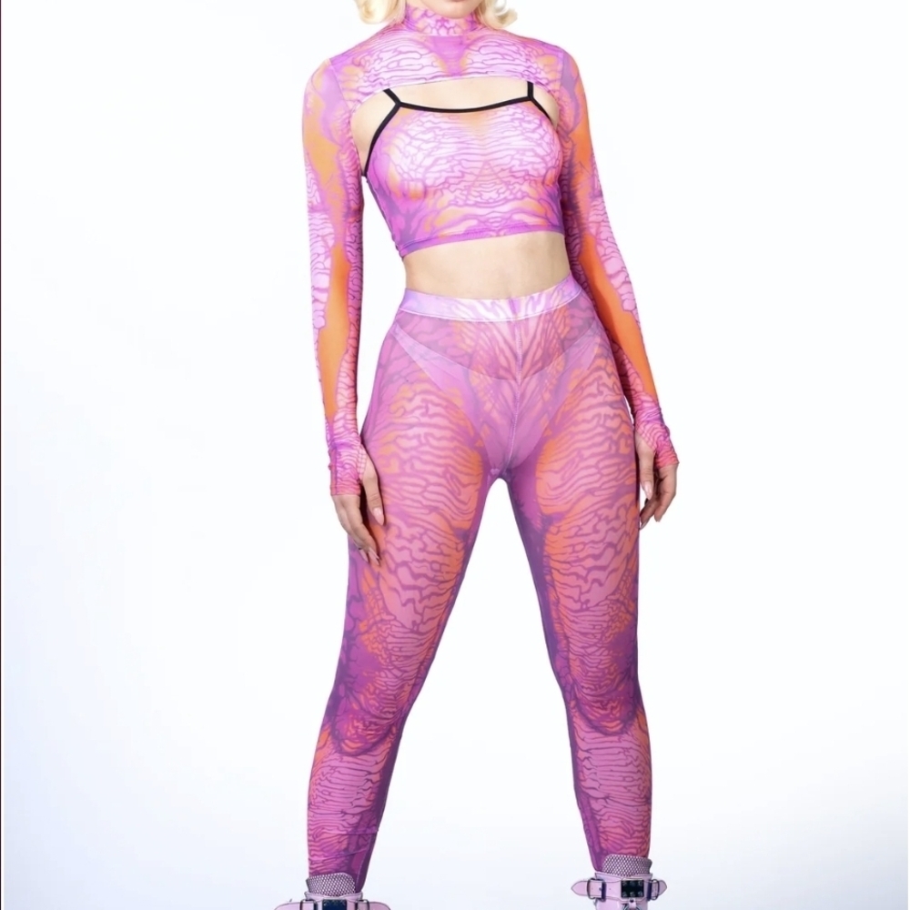 Badinka - In The Flesh Mesh 2 Piece Shrug Set